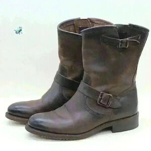 Frye Jet Engineer 150 TH Anniversary Women's Brown Leather Short Boots Size US 7